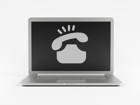 High Resolution Laptop Contact Iconの写真素材