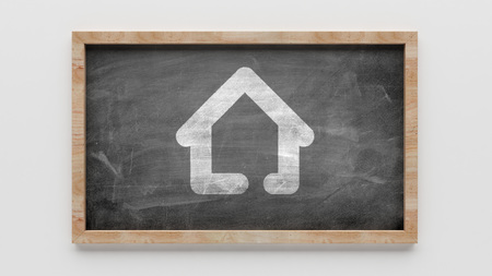 High Resolution Blackboard Home Iconの写真素材