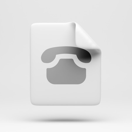 File Contact Icon isolated on whiteの写真素材