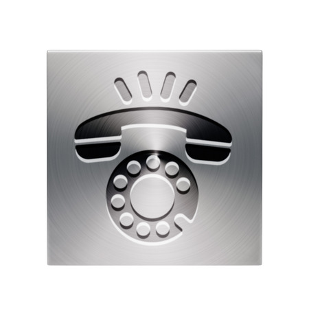 Radial Brushed Contact Icon isolated on whiteの写真素材