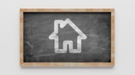 High Resolution Blackboard Home Iconの写真素材