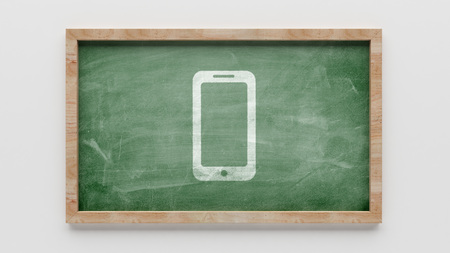 High Resolution Blackboard Contact Iconの写真素材