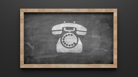 High Resolution Blackboard Contact Iconの写真素材