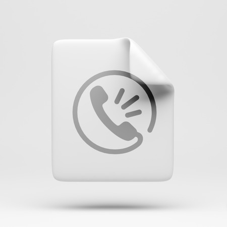 File Contact Icon isolated on whiteの写真素材