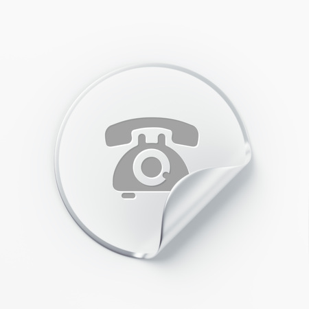 Label Contact Icon isolated on whiteの写真素材