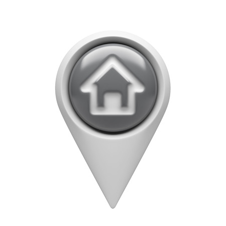 Home Icon isolated on white backgroundの写真素材