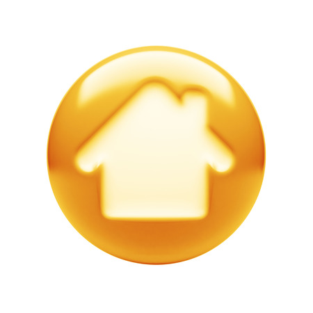 Home Icon isolated on white backgroundの写真素材
