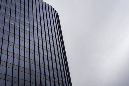 modern building  in the city with blank sky background の写真素材