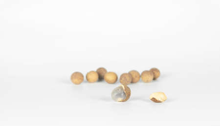 longan isolated on white background  with copy space.の写真素材