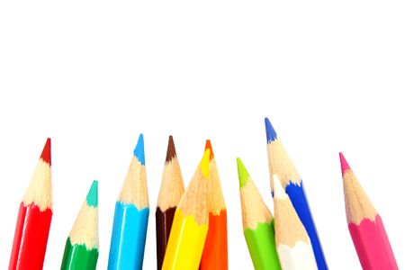 Colourful pencils isolated on white background Colourful pencils isolated on white background