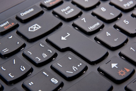 Computer keyboard zoom in ENTER button