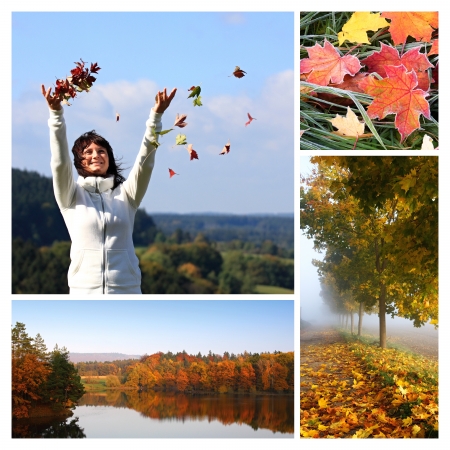 Autumn collageの写真素材