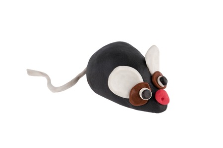 House mouse made of plasticineの写真素材