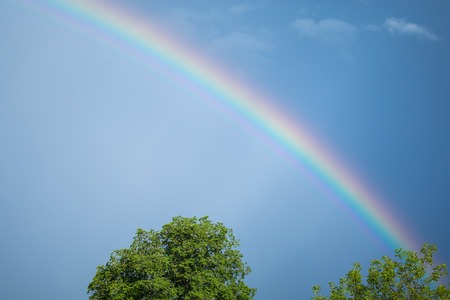 Rainbow after the stormの写真素材