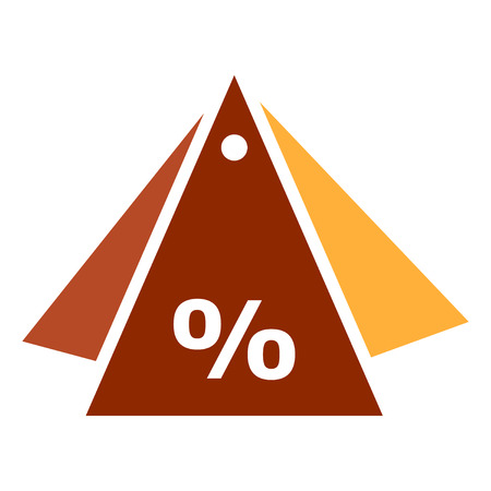 Vector icons - label with percentage discount on transparent background.のイラスト素材