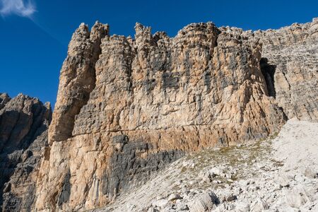 View of the mountain peaks Dolomites. Brenta, Italyの写真素材