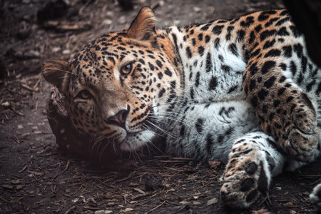 Persian leopard, Panthera pardus saxicolorの写真素材