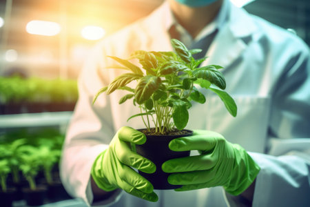 Biotechnological research of plants for agriculture. Generative AIの素材