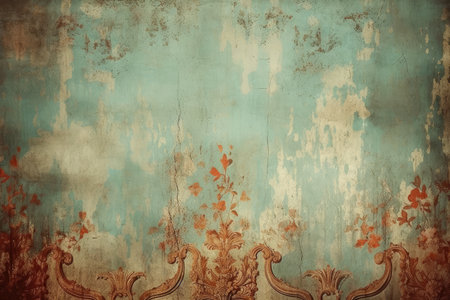 Vintage Old Wall Background. Generative AIの素材