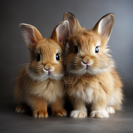 Cute little bunnies. Generative AIの素材