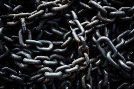 Background from metal chains.の素材