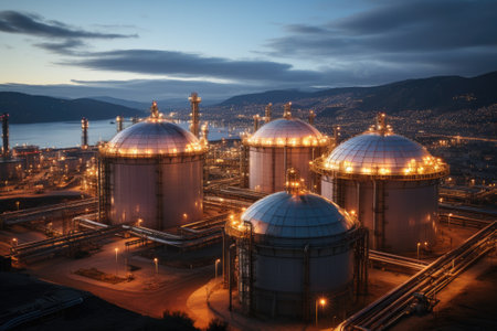 Refineries and large industrial tanksの素材