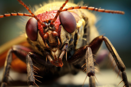 Macro close up of insect headの素材
