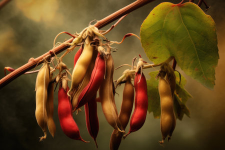 Bean pods in the gardenの素材