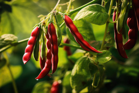 Bean pods in the gardenの素材