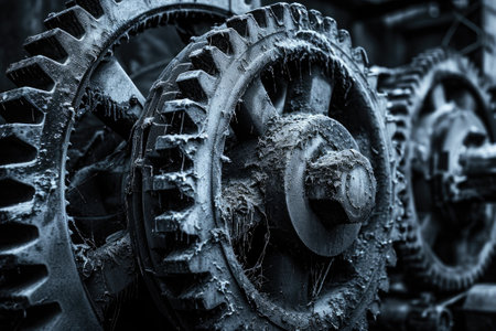 A close up of gearsの素材