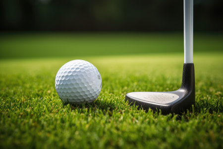 A golf ball and a golf clubの素材
