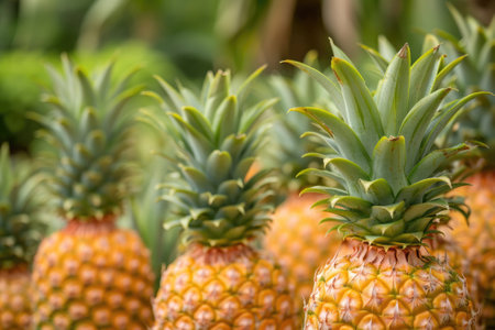 Pineapples at the garden.の素材
