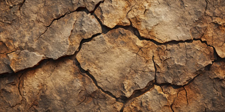 Stone background for design. Brown rock texture with cracks.の素材