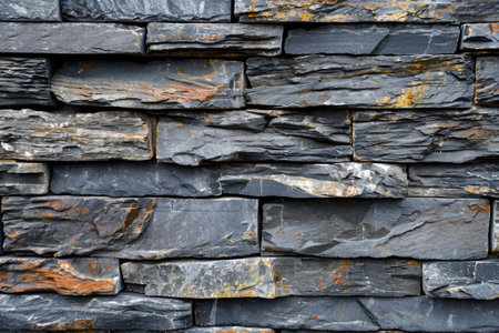 Fence stone panels. Artificial concrete panels imitating natural stone.の素材