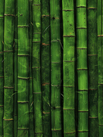 Green bamboo background textureの素材