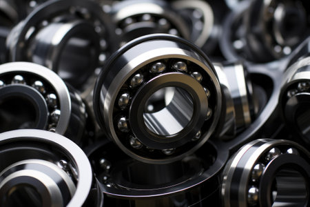 Steel shiny ball bearings for industryの素材