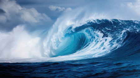 Sea wave for surfing on water surfaceの素材
