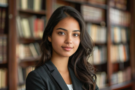 Young and confident Indian female lawyerの素材