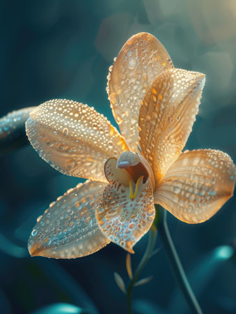 Very detailed macro ultra realistic orchid flower, morning sunlight.の素材