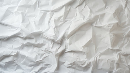 Crumpled white paper texture backgroundの素材