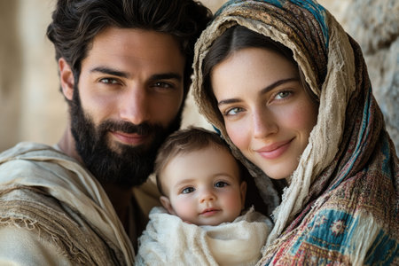 Close-up of a happy family sharing love and connection outdoorsの素材