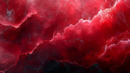 Red and black marble texture creating a dramatic and luxurious background, perfect for design projectsの素材