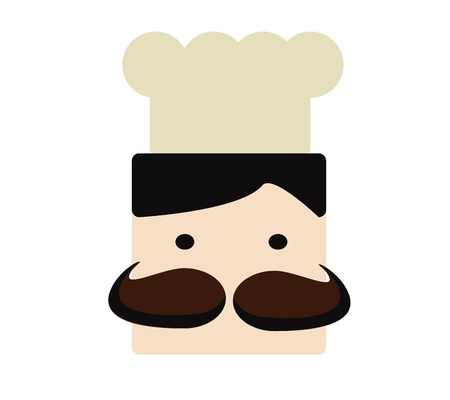Head Cartoon illustration of a chef vectorのイラスト素材