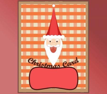 	Christmas Card Happy Santa vector in vintage toneのイラスト素材
