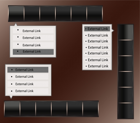 Black Menu Bar and Detail box 2のイラスト素材