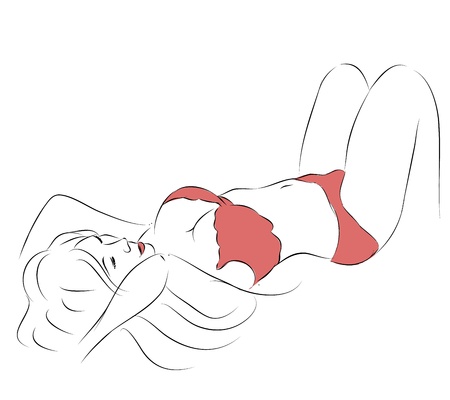 Beautiful Pink Sexy Girlのイラスト素材