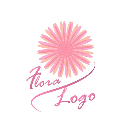 Flora Logo is a pink flower logo that Appropriate women graphicのイラスト素材