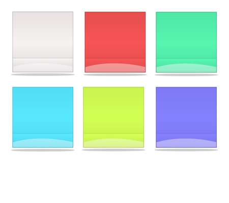 	Clean and minimal web elements, with buttons, boxes, colorfulのイラスト素材