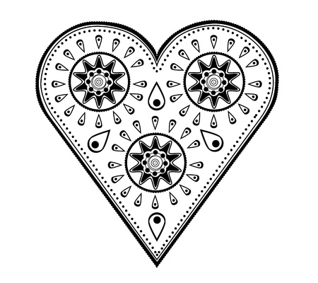 Paisley Heart Design Pattern Graphic vector eps10のイラスト素材