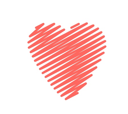 Scribble Heart Big Stroke graphic vector eps10 valentineのイラスト素材